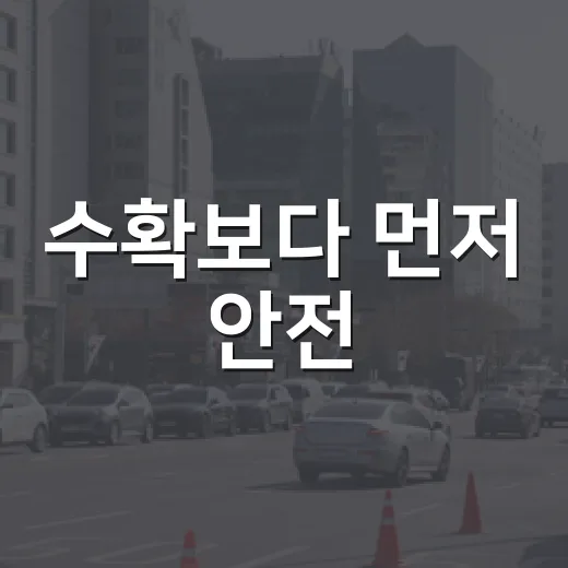 수확보다 먼저 안전