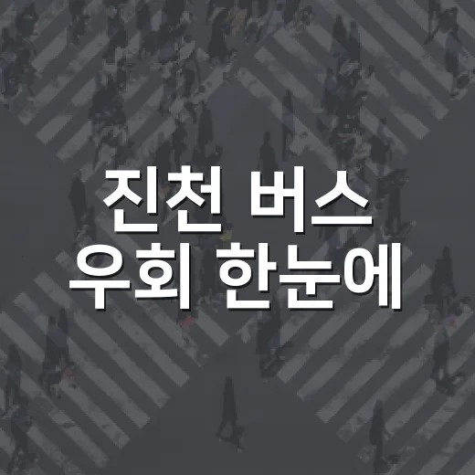 진천 버스 우회 한눈에