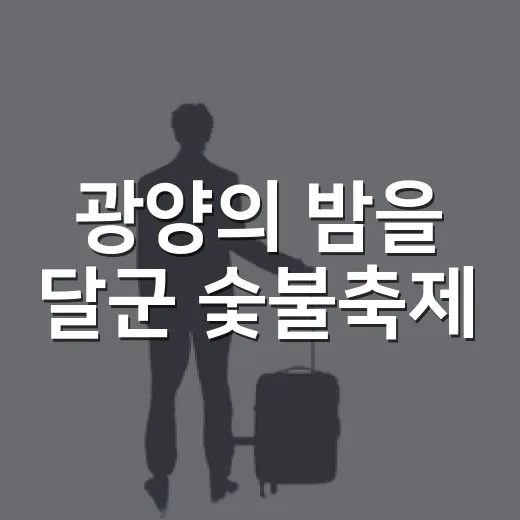 광양의 밤을 달군 숯불축제