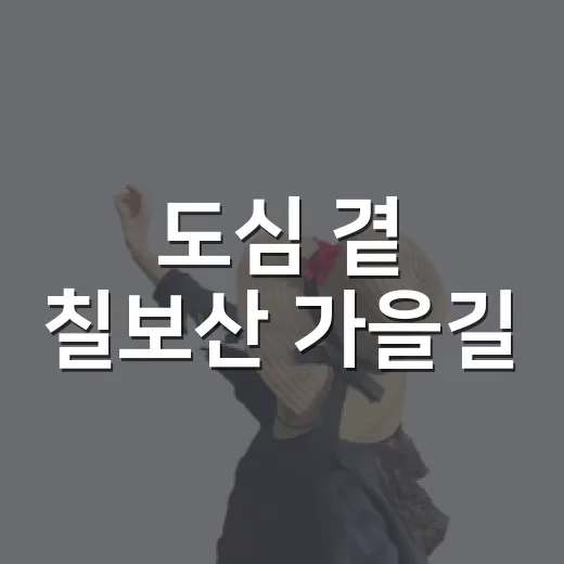 도심 곁 칠보산 가을길