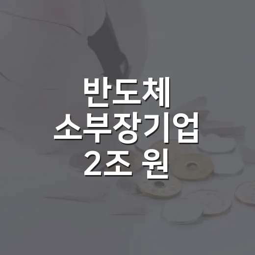반도체 소부장기업 2조 원 무역금융 지원 언제부터