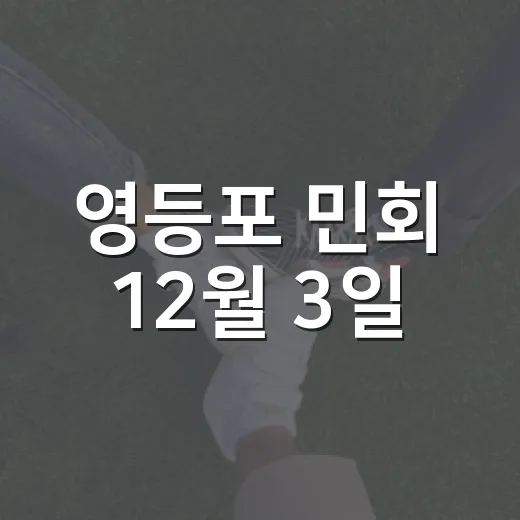 영등포 민회 12월 3일