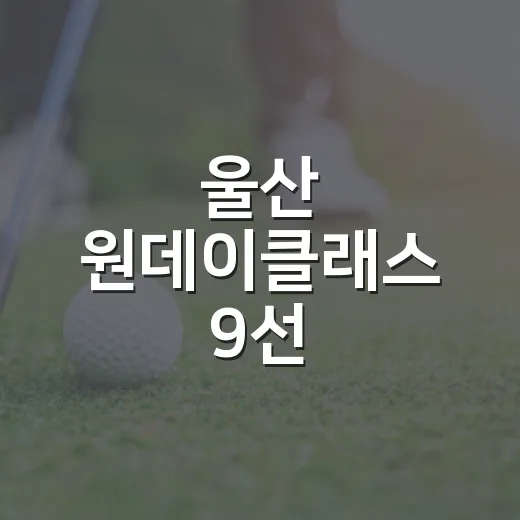 울산 원데이클래스 9선