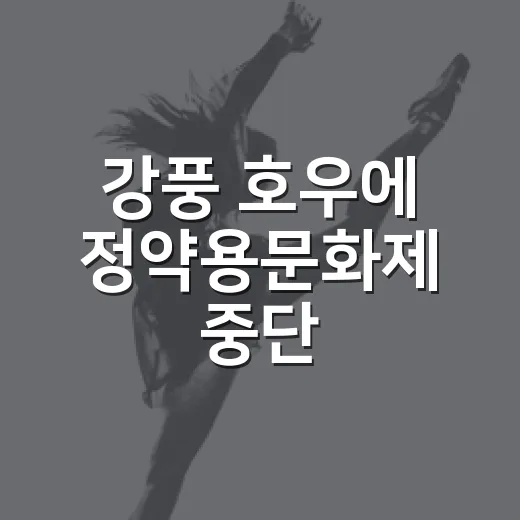 강풍 호우에 정약용문화제 중단