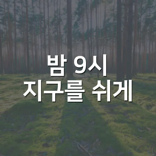 밤 9시 지구를 쉬게