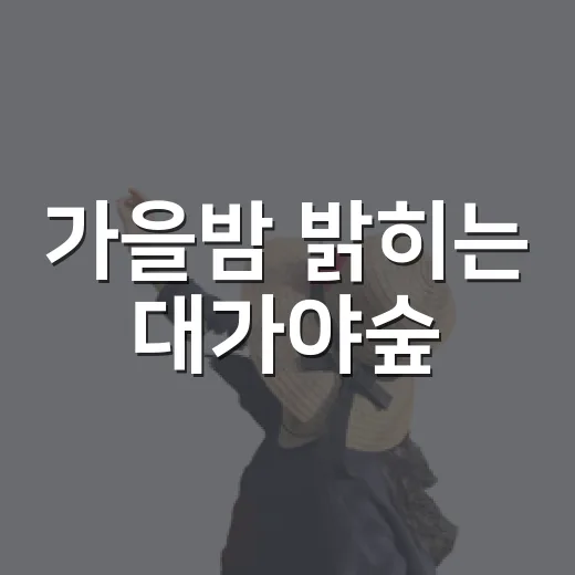 가을밤 밝히는 대가야숲