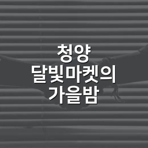 청양 달빛마켓의 가을밤