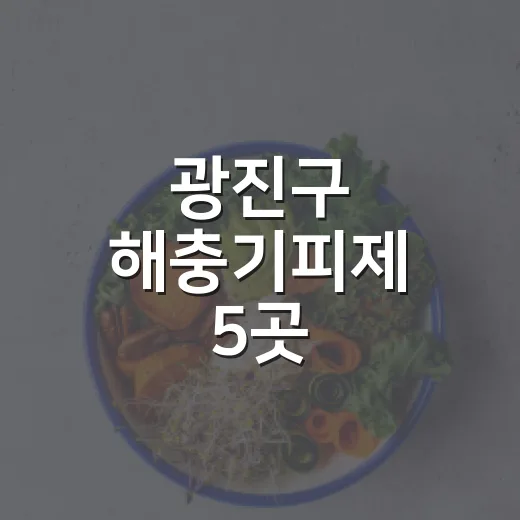 광진구 해충기피제 5곳