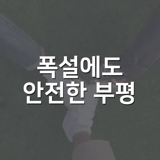 폭설에도 안전한 부평