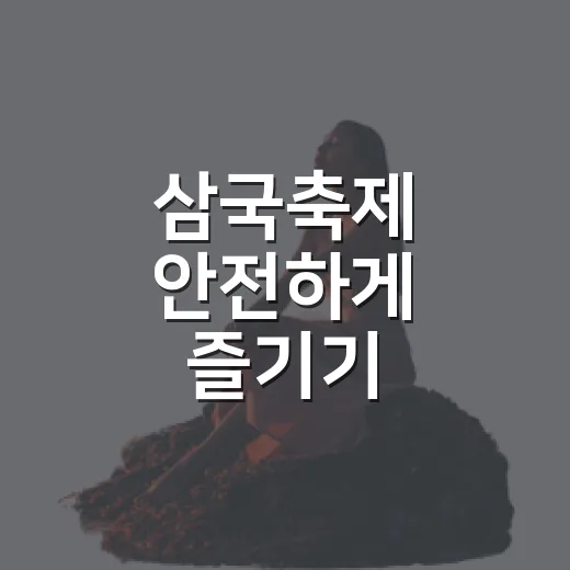 삼국축제 안전하게 즐기기