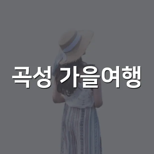 곡성 가을여행, 버스 타고 편안하게