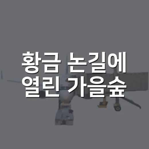황금 논길에 열린 가을숲