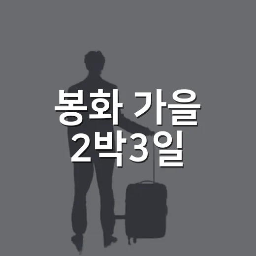 봉화 가을 2박3일