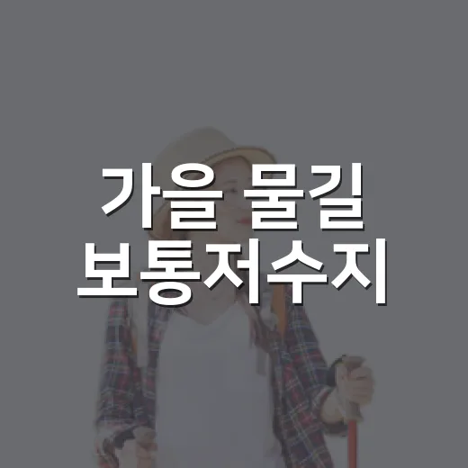 가을 물길 보통저수지