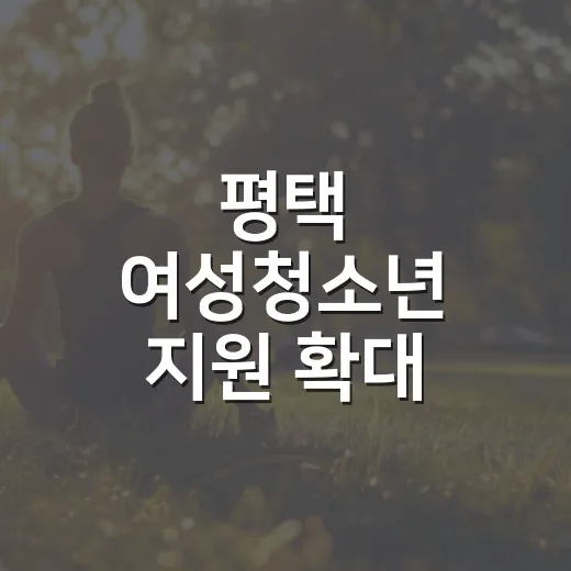 평택 여성청소년 지원 확대