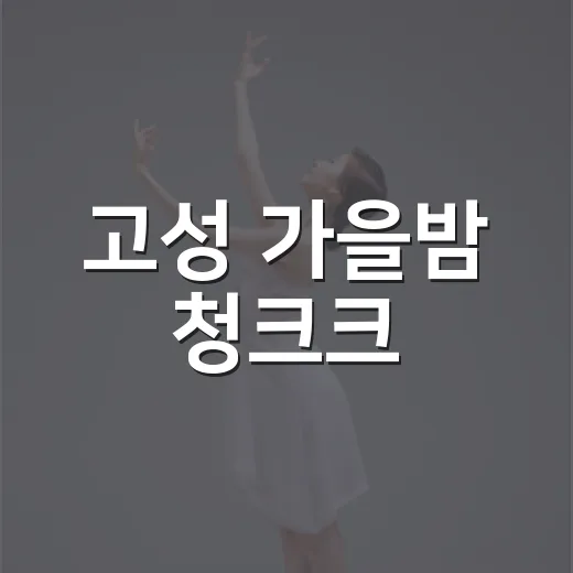 고성 가을밤 청크크