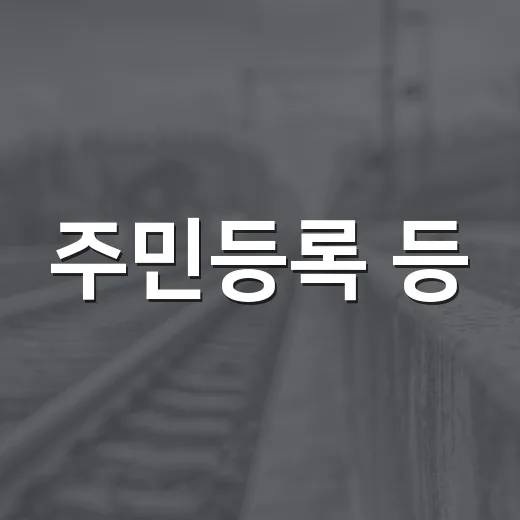 주민등록 등·초본 발급 방식 전면 개선