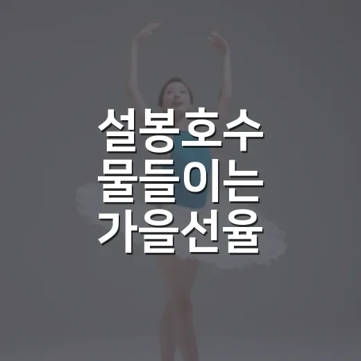 설봉호수 물들이는 가을선율