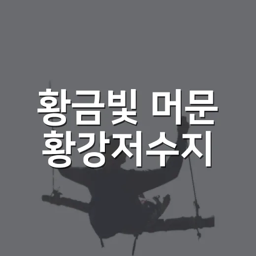 황금빛 머문 황강저수지