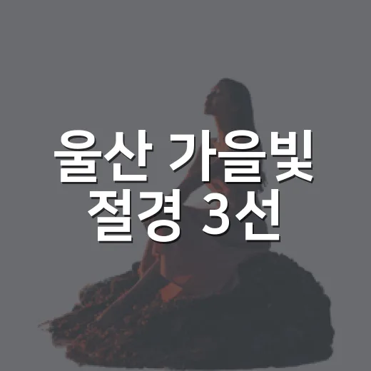 울산 가을빛 절경 3선