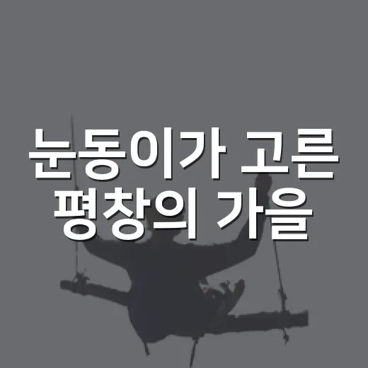 눈동이가 고른 평창의 가을