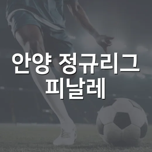 안양 정규리그 피날레