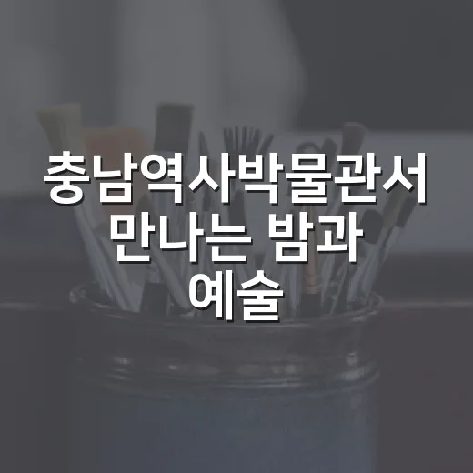 충남역사박물관서 만나는 밤과 예술