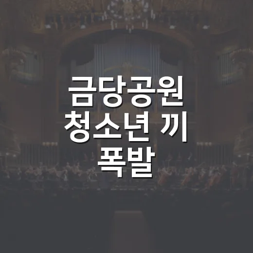금당공원 청소년 끼 폭발