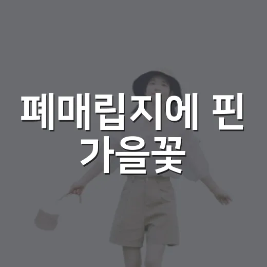 폐매립지에 핀 가을꽃