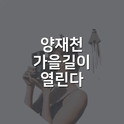 양재천 가을길이 열린다