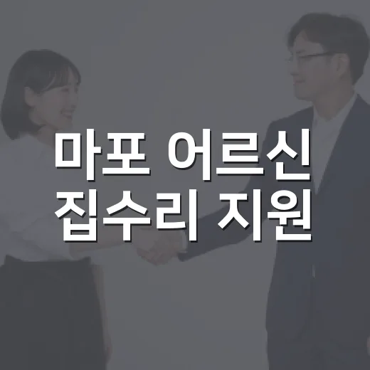 마포 어르신 집수리 지원