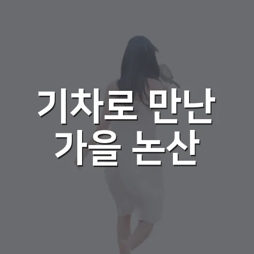 기차로 만난 가을 논산