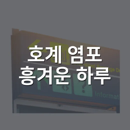 호계 염포 흥겨운 하루
