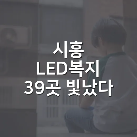 시흥 LED복지 39곳 빛났다