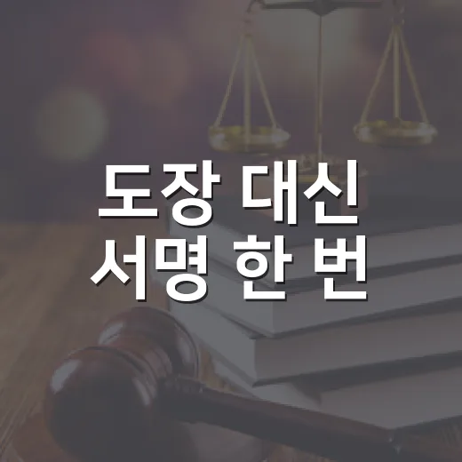 도장 대신 서명 한 번