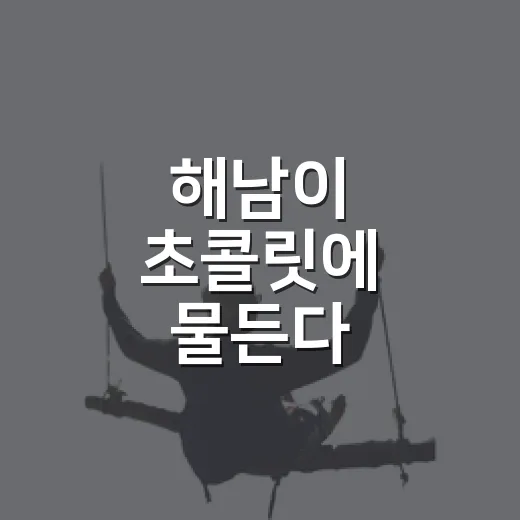 해남이 초콜릿에 물든다
