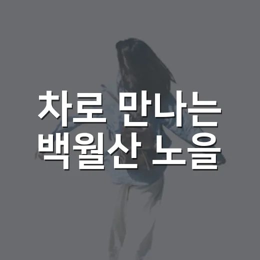 차로 만나는 백월산 노을