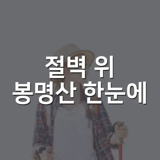 절벽 위 봉명산 한눈에