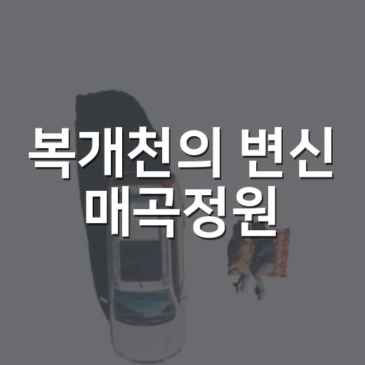 복개천의 변신 매곡정원