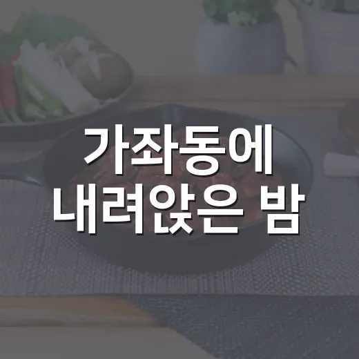 가좌동에 내려앉은 밤