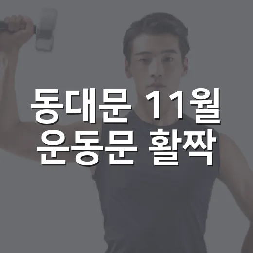 동대문 11월 운동문 활짝
