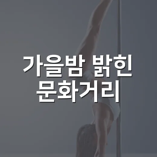 가을밤 밝힌 문화거리