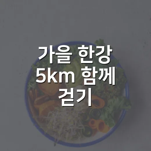 가을 한강 5km 함께 걷기