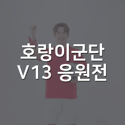 호랑이군단 V13 응원전