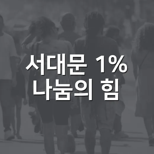 서대문 1% 나눔의 힘