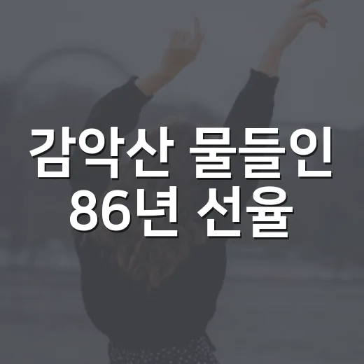 감악산 물들인 86년 선율