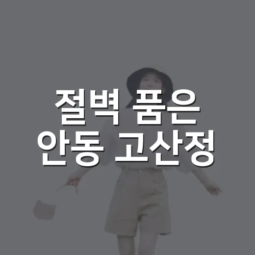 절벽 품은 안동 고산정