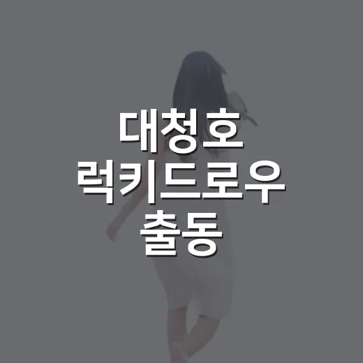 대청호 럭키드로우 출동