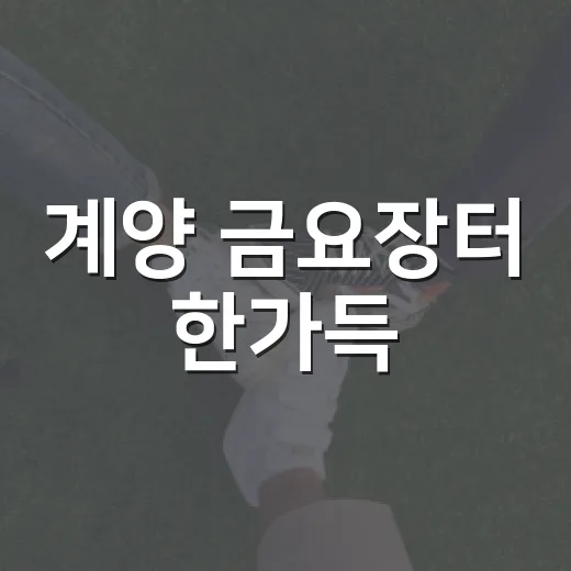 계양 금요장터 한가득