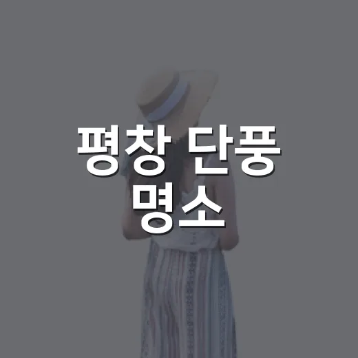 평창 단풍 명소, 가을빛으로 물들다